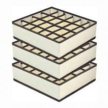 2 件抽屉式收纳架，婴儿衣服收纳袋，24 格衣柜收纳架和收纳袋，用于袜子、手帕、领带、皮带、婴儿衣服、内衣收纳