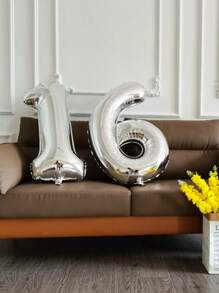 40 Inch Aluminum Foil Balloons, Gold Number Balloons