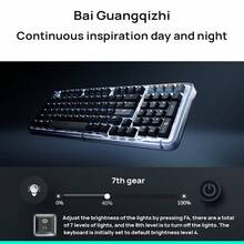 Bàn phím K98M Trục đá cẩm thạch có thể hoán đổi nóng Vỏ trong suốt Phím bấm PBT trong suốt Kết nối kép không dây Bluetooth Bố cục 98 hàng Toàn diện và nhỏ gọn Tuổi thọ pin lâu dài Tương thích với nhiều hệ thống Màu trắng - trắng - Xem 5