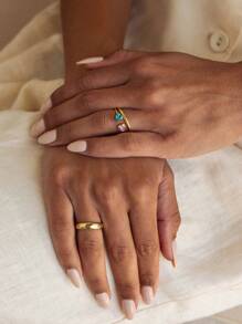 Customized Fashion Optional Gemstone Rings