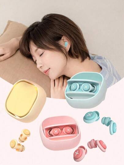 Tapones de oído reutilizables de silicona "Tranquilidad" - Super a prueba de ruido, ideales para estudiantes y dormitorios, tapones para ronquidos, tapones para insonorización del sueño, esencial para volver a la escuela