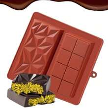 2 pezzi/1 pezzo Stampo in silicone spesso stile Dubai, grande stampo per cioccolato adatto per cioccolato fatto a mano, riempimento barrette di cioccolato fai-da-te, cioccolato, torte, stampo per cubetti di ghiaccio