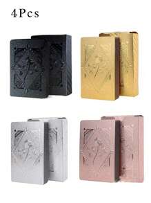 1 Set Rose Waterproof Plastic Poker Cards,Golden Foil Playing Cards For Party Game,(Golden/Silvery/Black/Pink),Gaming Gift Playing Cards,Cards,Card Games,Playing Cards,Cards,Games,Card Dealer,Gold,Poker Night,Playing Cards,Card Games,Cards