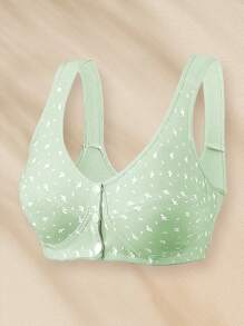 Women Front Closure Sweet Printed Daily Bra, Summer