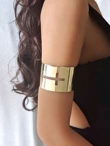 1pc Multi Pattern Optional Women's Armband, Butterfly, Flower, Snake Shaped, Hollow Opening Armband, Suitable For Daily Wear And Vacation Wear