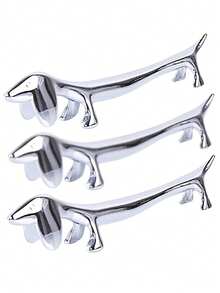 不锈钢狗狗/小鹿筷架，可爱日式筷子、勺子、叉子架，腊肠犬餐具架，家居装饰，餐桌装饰