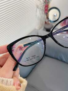 新款猫眼眼镜，韩国时尚ins TR超轻光学眼镜框零度数无度数眼镜女 - 同款多色 - 查看 2