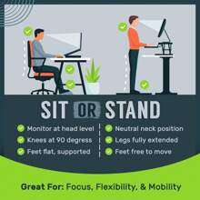 Standing Desk Converter - 32 Inch Adjustable Sit To Stand Up Desk Workstation, Particle Board, Dual Monitor Desk Riser With Keyboard Tray, Desktop Riser For Home Office Laptop, Black 32"