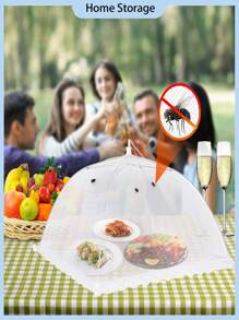 1pc Large Foldable Food CoverAnti-Fly Kitchen & Outdoor Camping Mesh Tent,Suitable For Kitchen, Living Room, Restaurant, Picnic, Camping, Outdoor