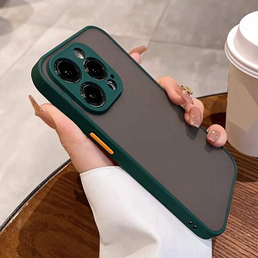 1 pieza Funda protectora para teléfono con acabado mate traslúcido y a prueba de golpes, compatible con Samsung Galaxy A55 A15 A35 / Apple / OPPO / HONOR / REALME / REDMI
