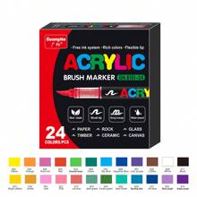 GuangNa 288/240/168/120 Color Direct Liquid Acrylic Marker Pens, Students Use Art Professional Drawing Drawing Color Soft-Head Marker Paper-Tight Stackable Diy Graffiti Coloring Book Coloring Pen Can Draw Glass Stone Waterproof Body Painting Brush Christmas Gift