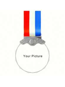 1 pieza Medalla de trofeo de cristal personalizado para premio DIY, medalla de cristal con premio personalizado de color impreso, medalla de vidrio en blanco para trofeo de deportes de diseño DIY, trofeo de juego de alianza de viaje, insignia con cinta y caja de regalo