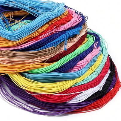 1mm 25Yards Braided Elastic Cord Beading Threads Stretch String Fabric Crafting Cords For Jewelry Making 17 Colors