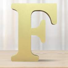 1 sản phẩm trang trí bằng gỗ, thiết kế chữ cái, đồ thủ công trang trí nhà - Vàng - Xem 21