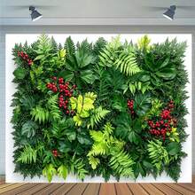 1 pieza Panel de pared de flores y césped artificial de poliéster 2D, multifuncional, universal, sin necesidad de electricidad, apto para fiesta de jardín, decoración del hogar, fondo de fotografía, suministros para fiestas, Pascua, banners de fiestas, decoración del hogar - 1 pieza - Ver 4