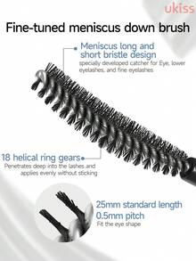 ukiss 5g Customized Mascara, Extra Volumning Lashes, Savior For Sparse Eyelashes, Feather Swirl Brush Head, Washable Mascara Makeup, Lengthening, Defining,Crease Proof, Smudgeproof, Daily Makeup - Velvet Extra Volumning - View 6