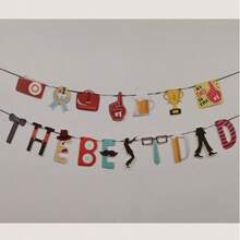 Happy Father's Day Flag Pulling Banner - Holiday Decorations For Father's Day Parties Celebrations And Festive Home Decor - Multicolor - View 3
