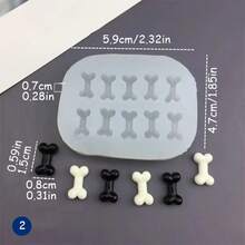 1pc Silicone Mold For DIY Projects Featuring 9 Holes For Cat Paws And 6/10 Holes For Bones,Small Moulds Suitable For Handmade Candles,Soaps,Wax,Clay,Aromatherapy Gypsum Epoxy Resin Jewelry Decoration,Home Decor Wedding Graduation Birthday Party Gift - Multicolor - View 15