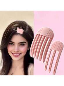 2pcs Volume Booster Plastic Hair Non-Marking Clips, Effortless Hairstyle Tool For Root Lift & Bangs