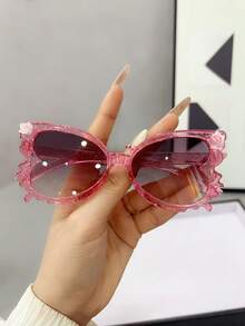 1pc Children's Plastic Frame Glasses, Suitable For Daily Use