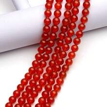 Natural Stone Beads Pink Crystal Agate Citrine Quartz Loose Beads For Jewelry Making Bracelet Stone Beads DIY Accessorie 4 6 8 10mm - Red Agate - 查看 6