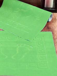 1 Piece Footprint Towel | Single Bathroom Rug | - Green - View 2