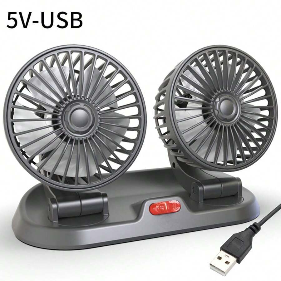 1入夏季汽車自家用雙頭迷你風扇