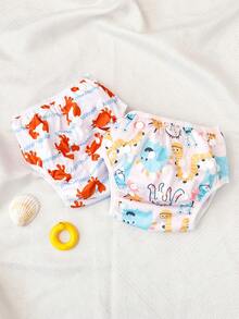 1PC Reusable Baby Swim Diaper Adjustable Washable Swim Underwear - Multicolor - View 5
