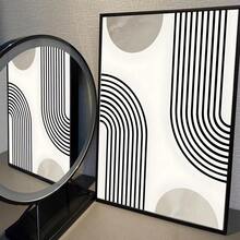 1 pieza / Set de 3 Pósteres de arte de pared Modernos Vintage Minimalistas Abstractos de Líneas Dibujadas en Papel Blanco, Decoración Retro para Sala, Bar, Cafetería, Arte de Lienzo sin Marco/Enmarcado para Sala de Juegos y Decoración del Hogar - Multicolor - Ver 14