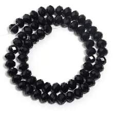 1pc Black Ceramic Faceted Abacus Crystal Spacer Beads, 3/4/6/8/10mm, Fashion Versatile All-Match Handmade DIY Jewelry Making Bracelet Necklace, Suitable For Funky Jewelry, Phone Chain, Keychain