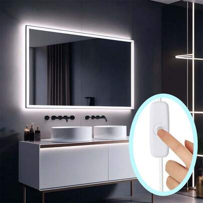 LED 灯带 5V USB，6.56 英尺柔性灯带，带自粘性，可调光灯带 2800K-6500K，适用于 3D 打印机外部照明装饰、橱柜、镜子、电视、桌面照明、家居 DIY 照明