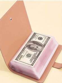 Banknote Storage Book. Made Of PU Material, Can Hold 100 Banknotes, With Banknote Photos, Stamps, Bank Card Storage Book 1A6 Super Large Capacity Cash Storage Notebook. Comes With 50pcs Interior Best Gifts Birthday Travel Accessories Graduation - Multicolor - View 6