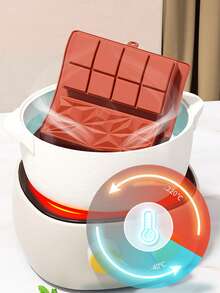 1 件 2 腔方形钻石形巧克力模具 - 不同图案立方体钻石硅胶软糖模具 - 方形钻石设计烘焙模具 - 2 腔不同图案方形钻石巧克力、糖果、蛋糕模具 - 冰格水晶环氧树脂模具 - 彩色 - 查看 6