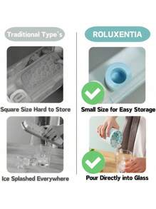 3D Silicone Portable Ice Mold, Easy Release Silicone Ice Cube Mold, Holds Up To 60 Ice Cubes For Making Ice Creams Yogurt Candy, Ice Cube, Easy Release, Multi-Cell Plastic Ice Cube Tray, Simple Bucket Shaped Design Ice Making Mold, With Lid