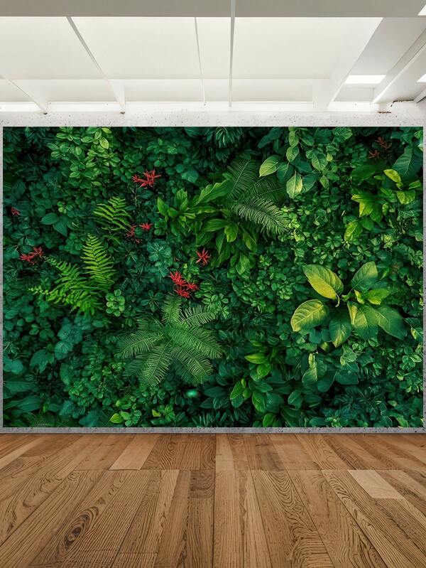 1pc Tropical Green Leaves Wall Photography Backdrops Greenery Palm Jungle Plants Party Banner 59.1*39.4/82.7*59.1 Inches Forest Photo Background Indoor Outdoor Newborn Shower Birthday Wedding Decoration Supplies