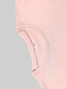 男士卡通印花粉色短袖 T 恤 - 粉色 - 查看 3