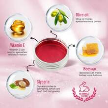 3件套睫毛提升棒粘合工具套装，新款眉睫定型胶，淡香固体睫毛胶，强力粘合，水溶性，适用于睫毛烫和眉毛定型，易于涂抹，速干睫毛胶 - 玫紅色 - 查看 9