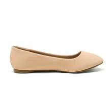 Women Flats Round Toe Comfortable Ballet Flats Simple Classic Commute Ballerina Style Shoes - 杏色 - 查看 5