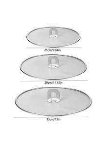 Fine Mesh Splatter Screen - Stainless Steel Air Fryer Splatter Guard With Anti-Splash Cover - Anti-Oil Splash Mesh Pot Cover - Ideal For Home Cooking - Kitchen Accessories