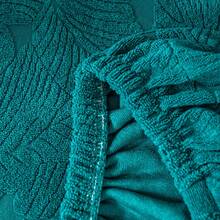 2pcs Set Leaf Patterned Premium Sofa Covers, Simplistic Jacquard Elastic Full Wrap Anti-Slip Cushion And Armrest Cover, Sectional Protector For Living Room - Dark Green - View 6