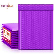 Bubble Mailers 6x10 Inch 100 Pack Purple Padded Envelopes Usable Size 6x9" Self Seal Bubble Envelopes Opaque Padded Mailers For Mailing Jewelry Makeup Small Business #0 - 紫色 - 查看 1