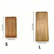 1pc Rectangular Sandalwood Tray, Candle Holder, Small Storage Tray, Suitable For Breakfast, Cake, Dinner, Sushi, Snacks And Fruits, Home Decor And Kitchen Storage, Perfect For Christmas And Thanksgiving - Brown - View 8