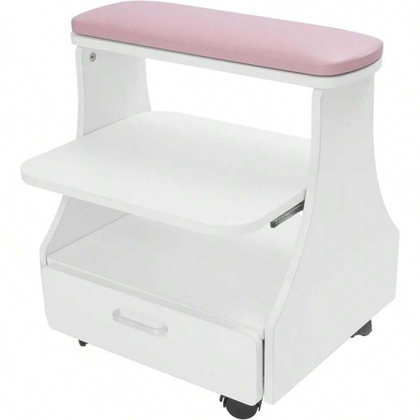 HOHOBLA Pedicure Foot Bath Trolley With Wheels, Manicure Foot Rest Stand, Portable Esthetician Trolley Cart For Beauty Salon Or Nail Tech Foot Bath Spa, Foot Massage Station