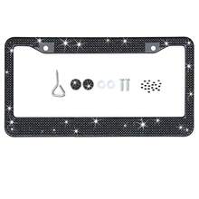 1pc/2pcs Rhinestone Bling Car License Plate Frame, Stainless Steel Handmade, With Shining Crystal Screw Caps & Installation Tools, Fit For US License Plate Size, Waterproof & Rustproof Auto Accessories - 2pcs - View 6