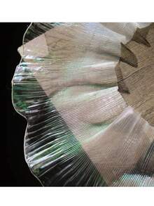 1pc-3Yards Iridescent Organza Ombre Ruffle Mermaid Dress Hem Trim, Ruffle Lace Edging Accessory - Multicolor - View 5