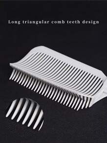 3 Piecesprofessional Hairdressing Comb Set - Heat-Resistant, Ideal For Men's Salon Styling - Curved Positioning Comb, Flat Top Comb, Precise Styling Barber's Comb, Suitable For Cutting, Pompadour And All Men's Hairstyles, Curved And Flat Comb For Men's Salon Styling, Large Comb For Normal Hair