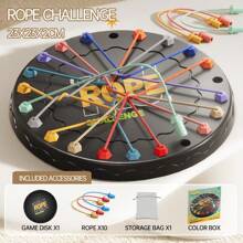 Twisted Rope Puzzle Game Rope Knots,Brain Teaser Fine Motor Skills String Solution Central Lacing,Untangle Stack Puzzle Sorting Board Game
