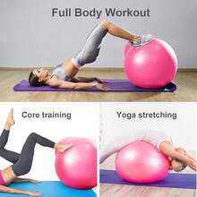 Peanut Ball – Sensory Exercise Ball For Therapy, Yoga, Pilates & Core Training, Ideal Equipment For Physical Therapy And Wellbeing Development - Pink with Pump - View 4