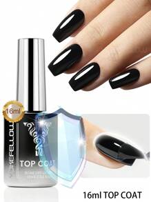 YOKEFELLOW Top coat gel lucido da 16 ml senza bisogno di struccare e top coat opaco, finitura lucente di diamanti ad alta capacità e texture vellutata, super glossy, lunga durata, alta durezza, resistente ai graffi e all'usura, previene sbavature, smalto gel per lampada UV LED, arte di unghie professionale, idea regalo fai da te