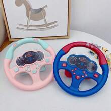 Kids Steering Wheel Toy With Light And Music, Car Backseat Simulated Driving Steering Wheel Gifts Toys For Kids